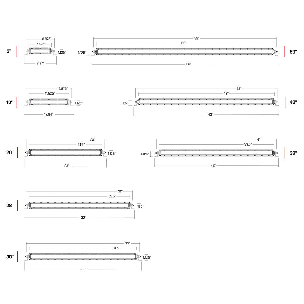 RIGID Industries SR-Series PRO 6" Lightbar - Diffused LED - Black Housing [906513]