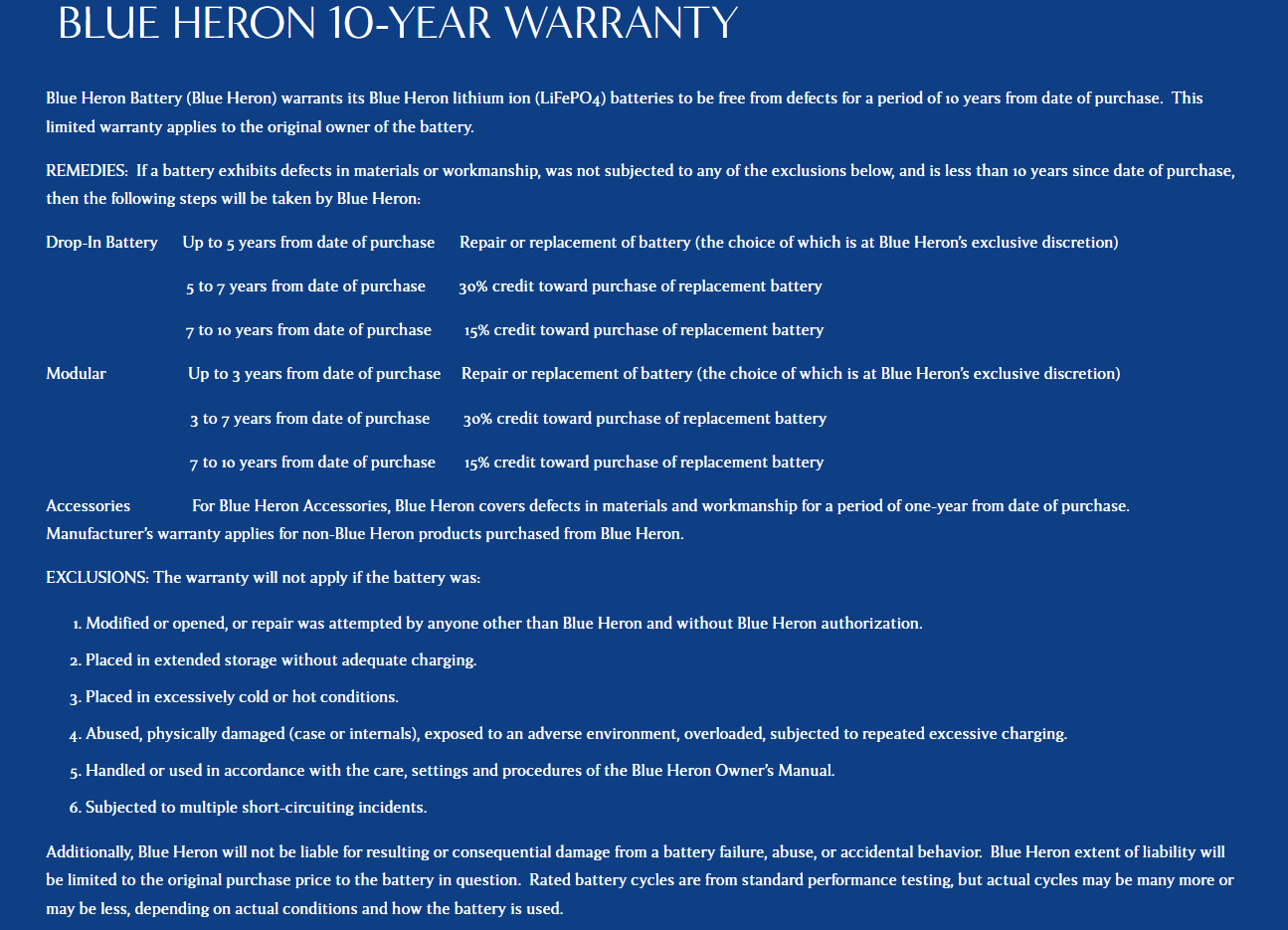 Blue Heron MODULAR 105AH DEEP-CYCLE BATTERY